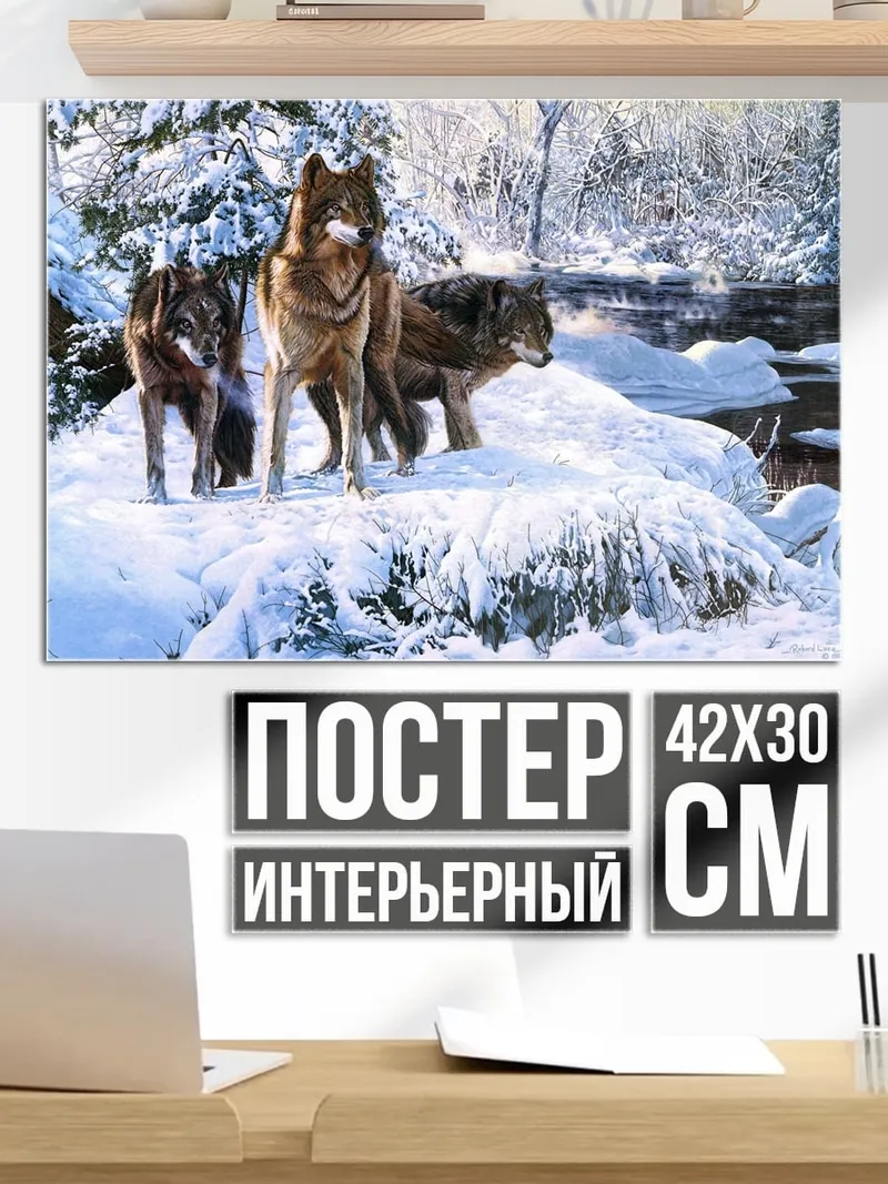 Постер Зимние волки
