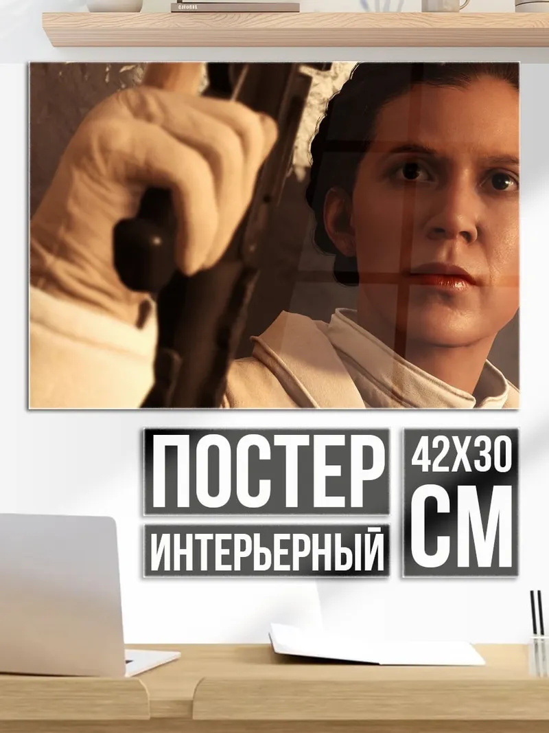 Постер Принцесса Лея с оружием