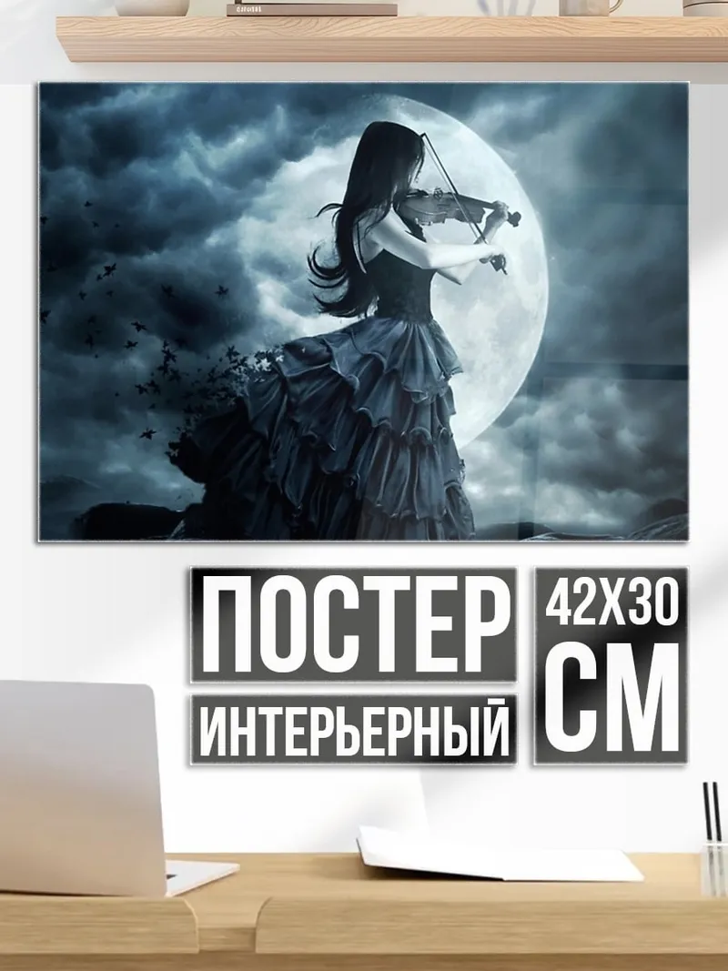 Постер Девушка с скрипкой