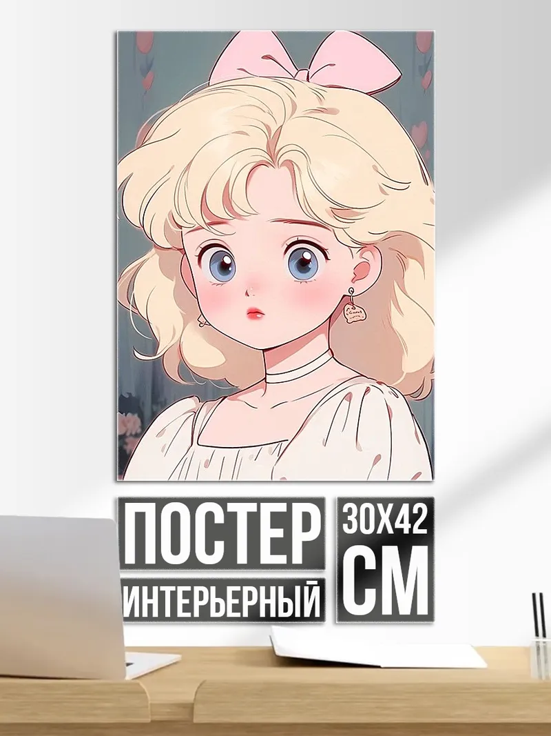 Постер Девушка в стиле аниме