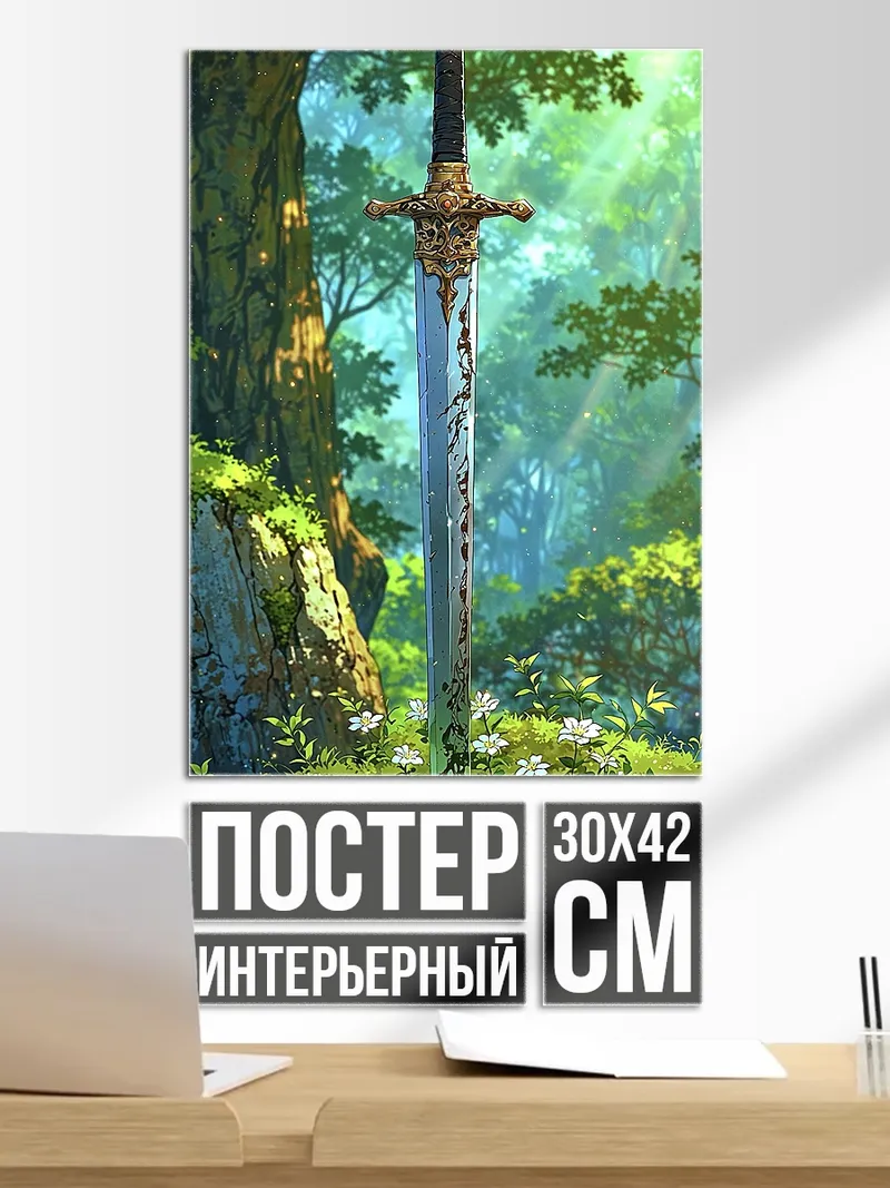 Постер Меч в лесу