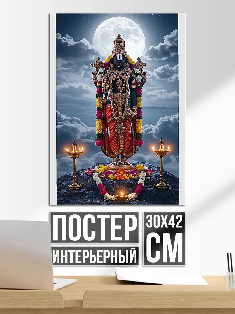 Постер Индуистское божество Вишну