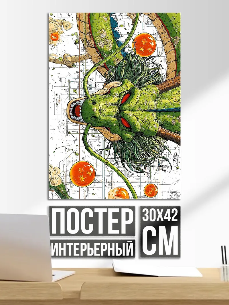 Постер Шенрон и драконьи шары