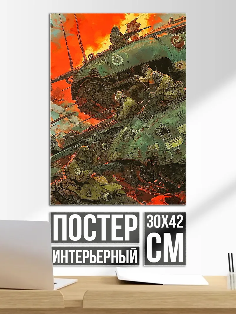 Постер Танки в огне