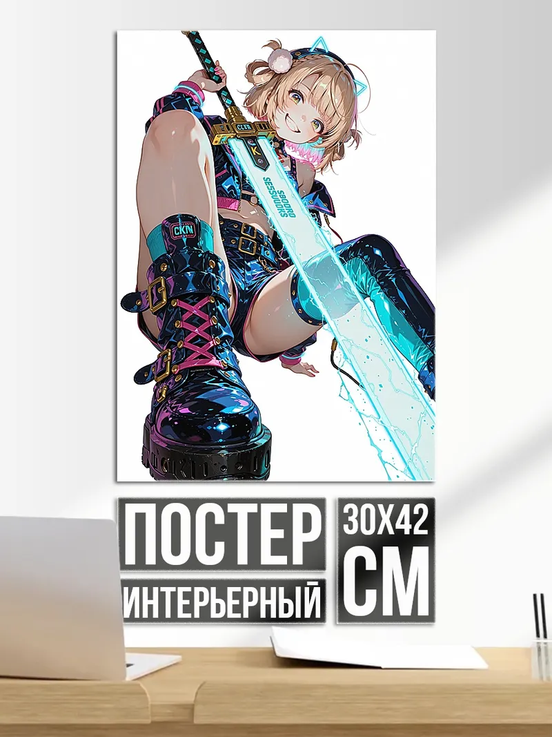Постер Девушка с мечом