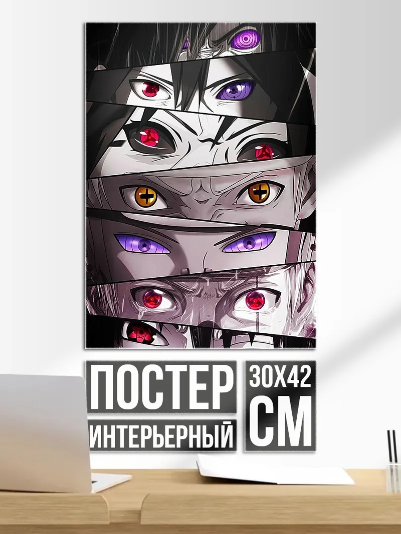 Постер Глаза Наруто Учиха