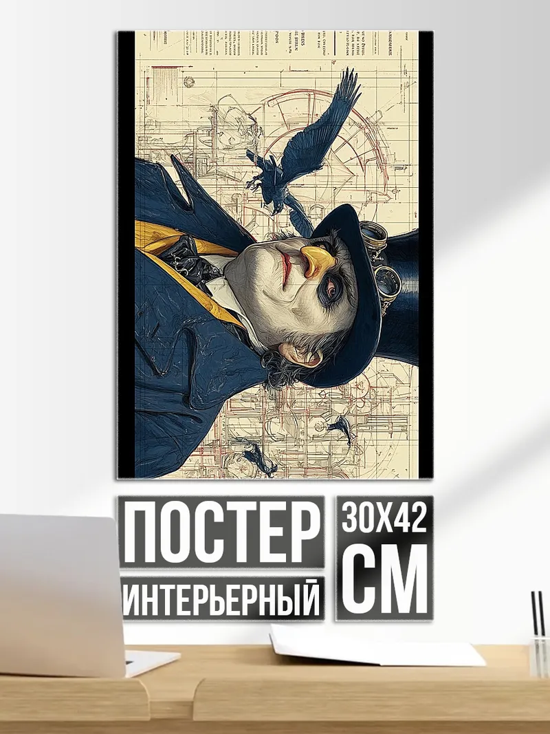 Постер Пингвин в шляпе