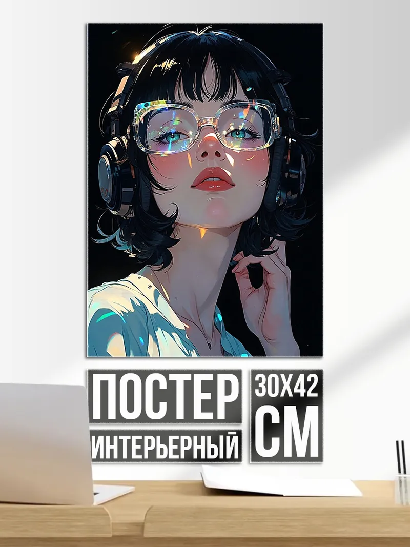 Постер Девушка в очках