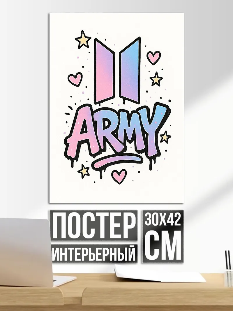 Постер Логотип BTS ARMY