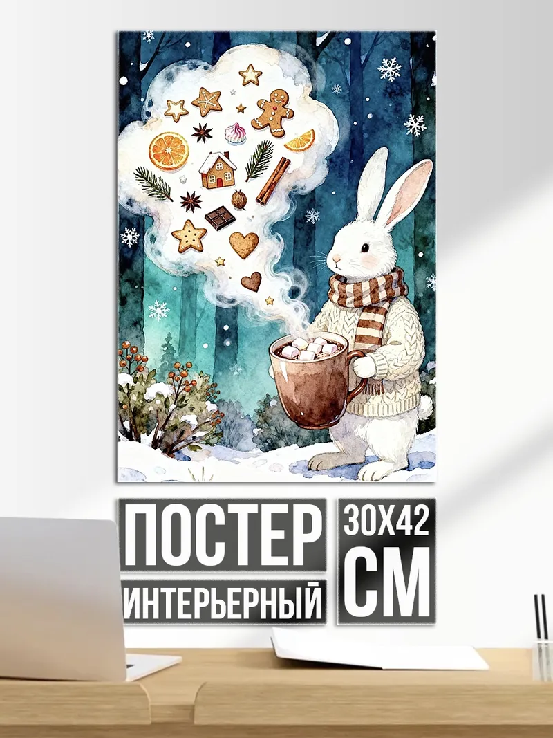 Постер Заяц с какао