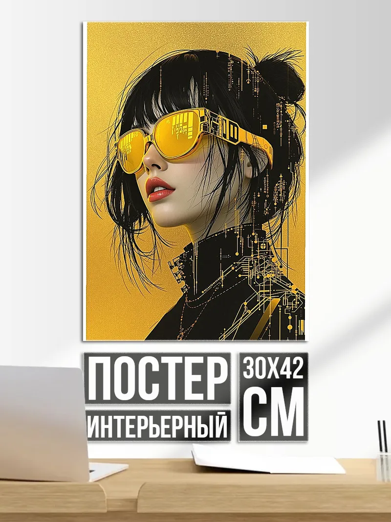 Постер Девушка в очках