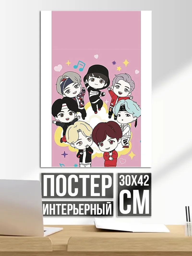 Постер Чиби группа друзей