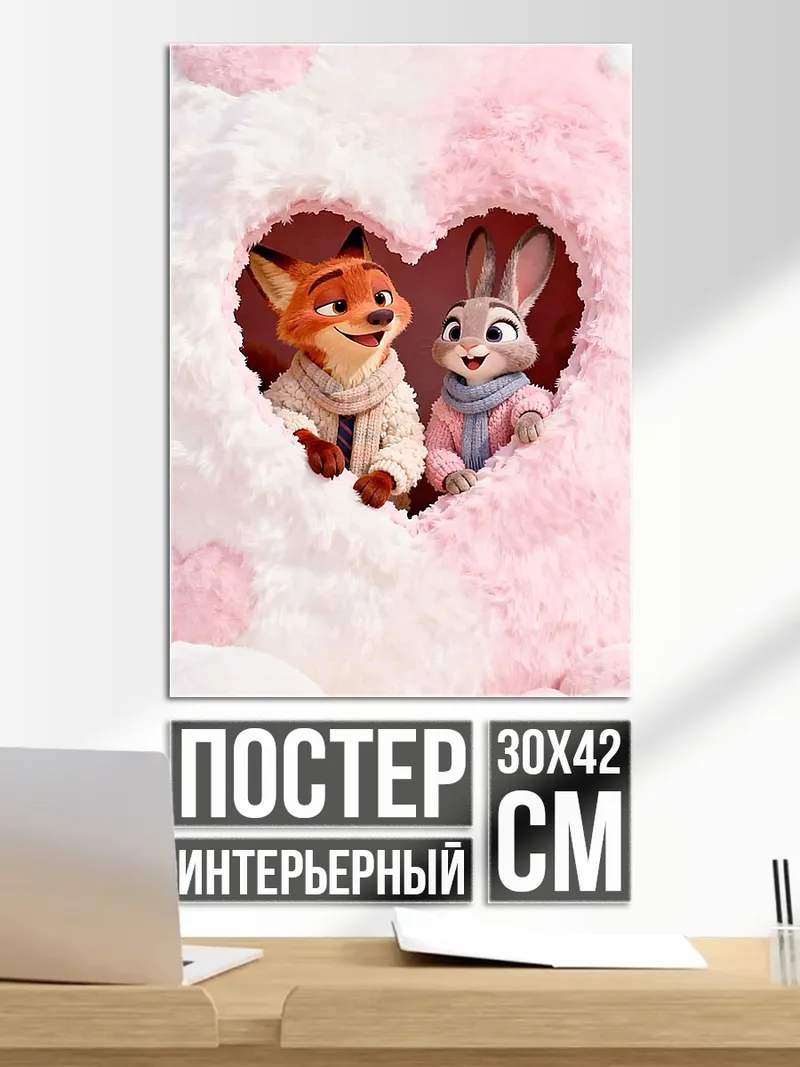 Постер Ник и Джуди любовь
