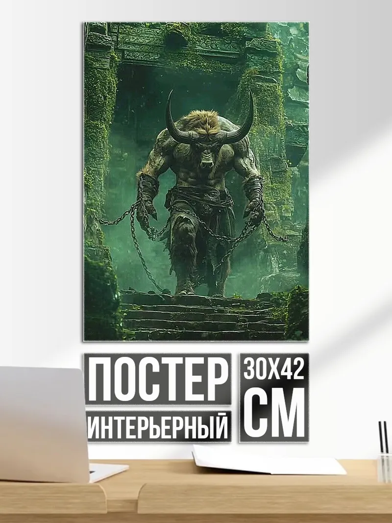 Постер Минотавр древние руины