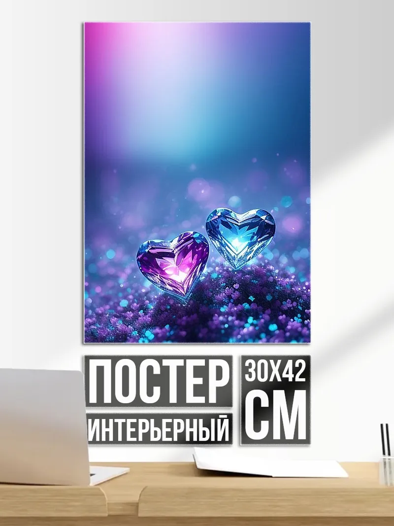 Постер Два кристальных сердца