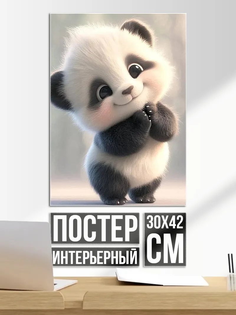 Постер Милый панда арт