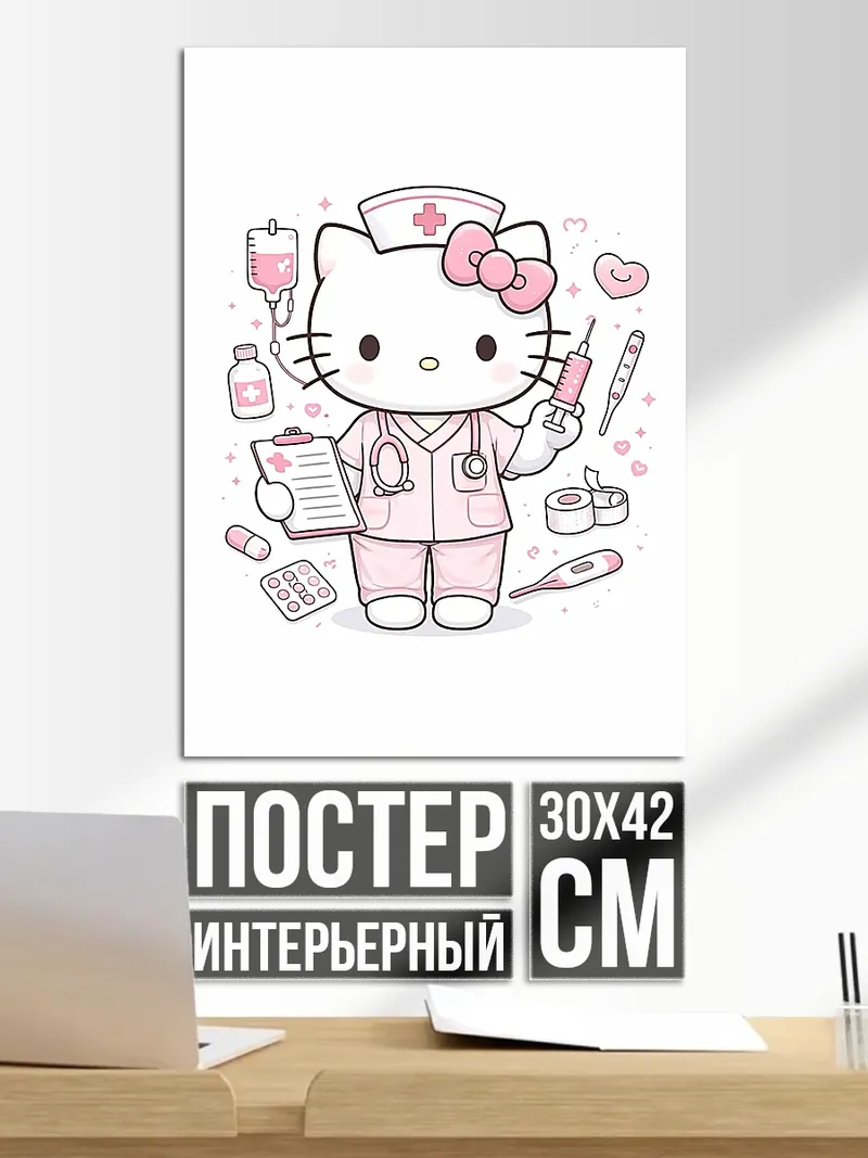 Постер Хелло Китти медсестра