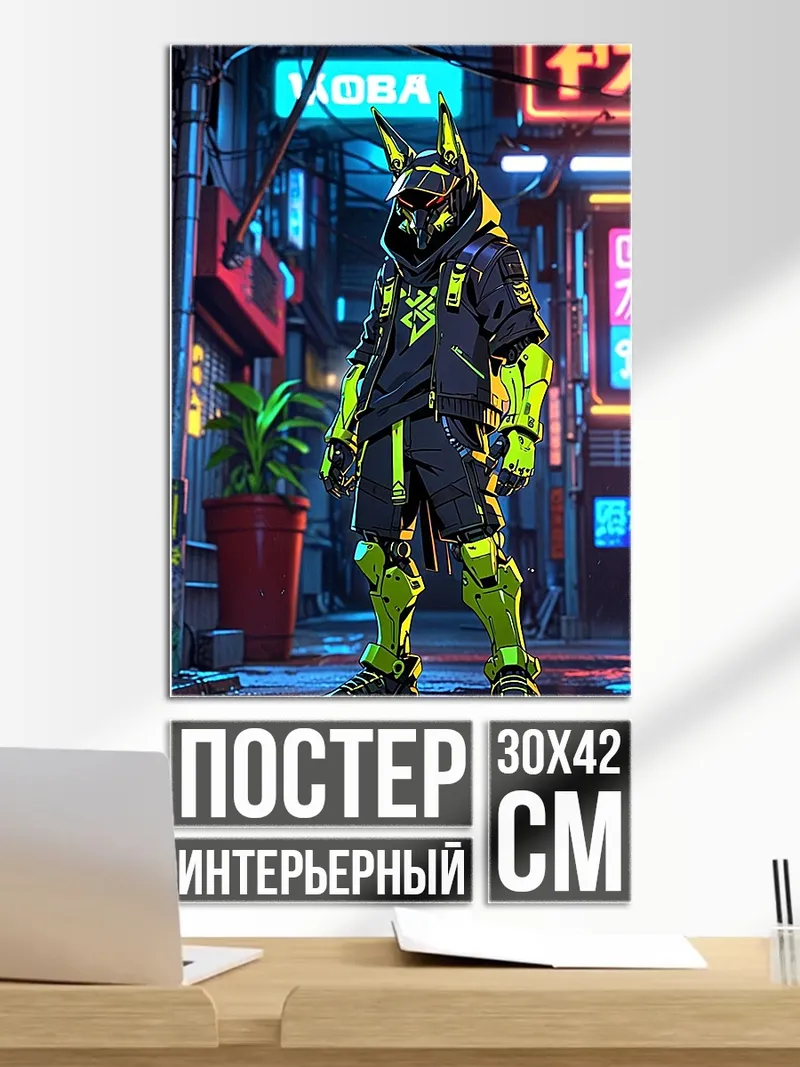 Постер Киберпанк пес пес