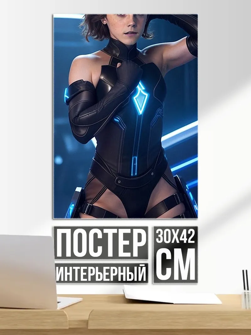 Постер Девушка киберпанк