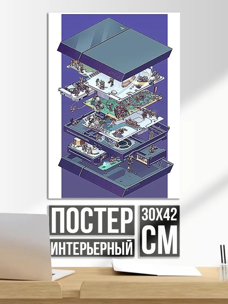 Постер Разборка игровой консоли