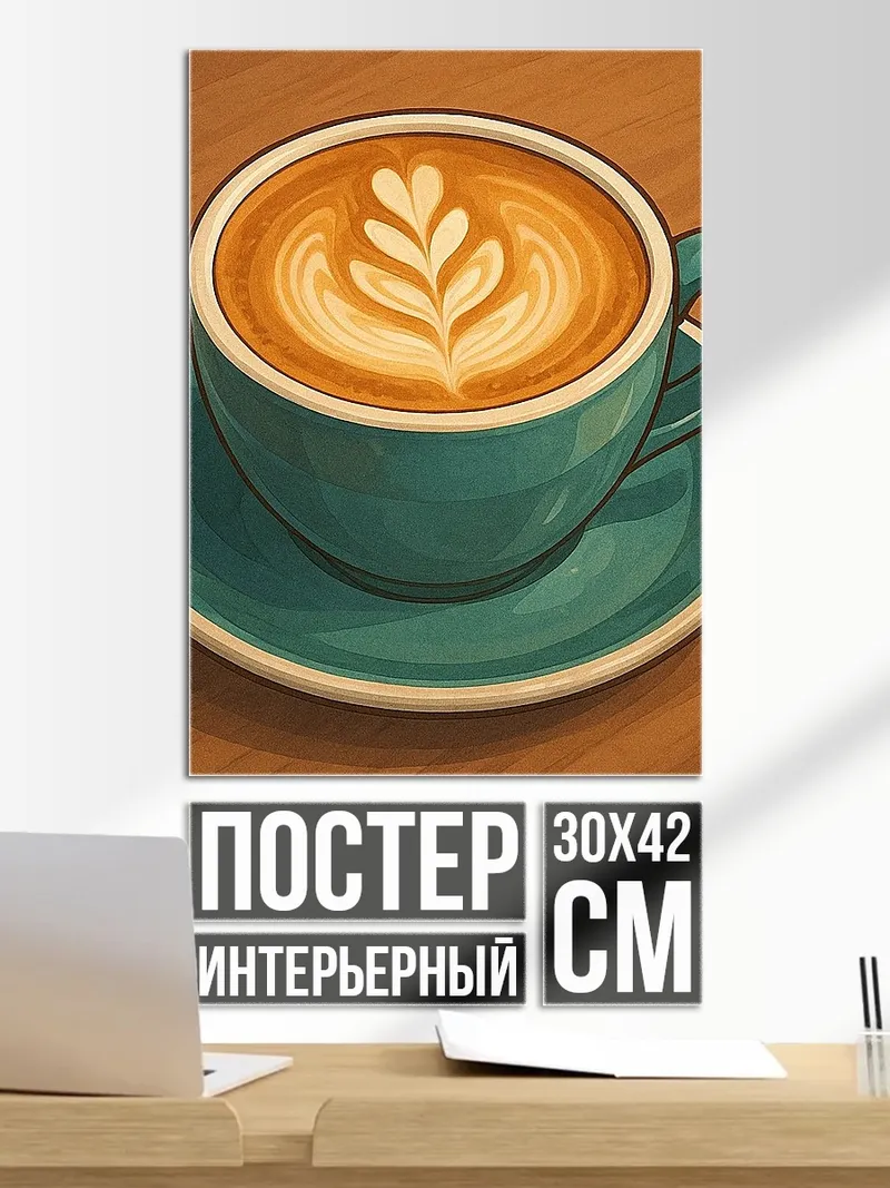 Постер Латте арт