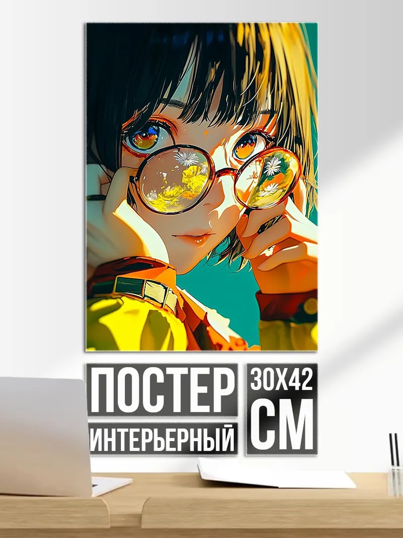 Постер Девушка в очках