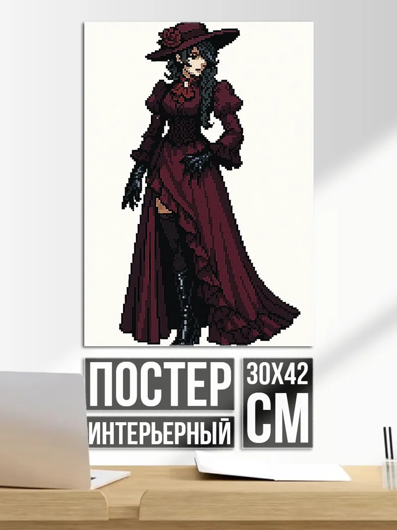 Постер Девушка в викторианском платье