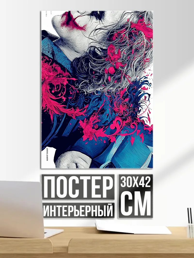 Постер Джокер безумный смех