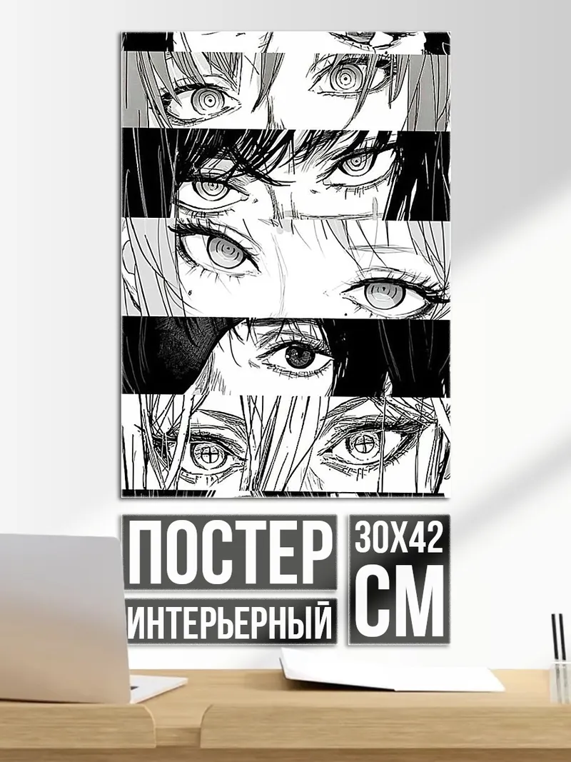 Постер Глаза аниме персонажей