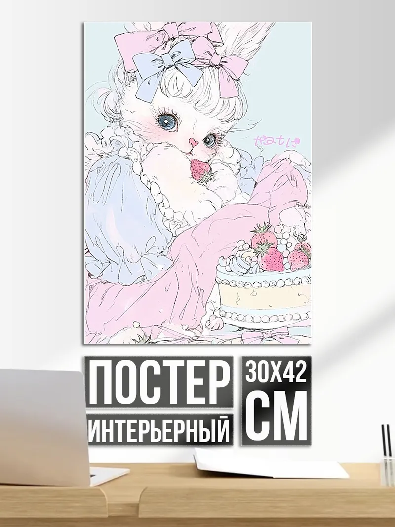 Постер Кролик в платье