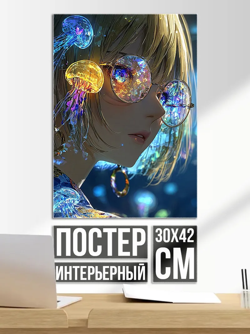 Постер Девушка в очках