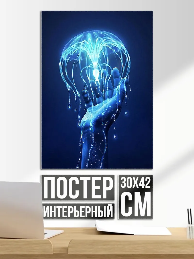 Постер Светящаяся медуза