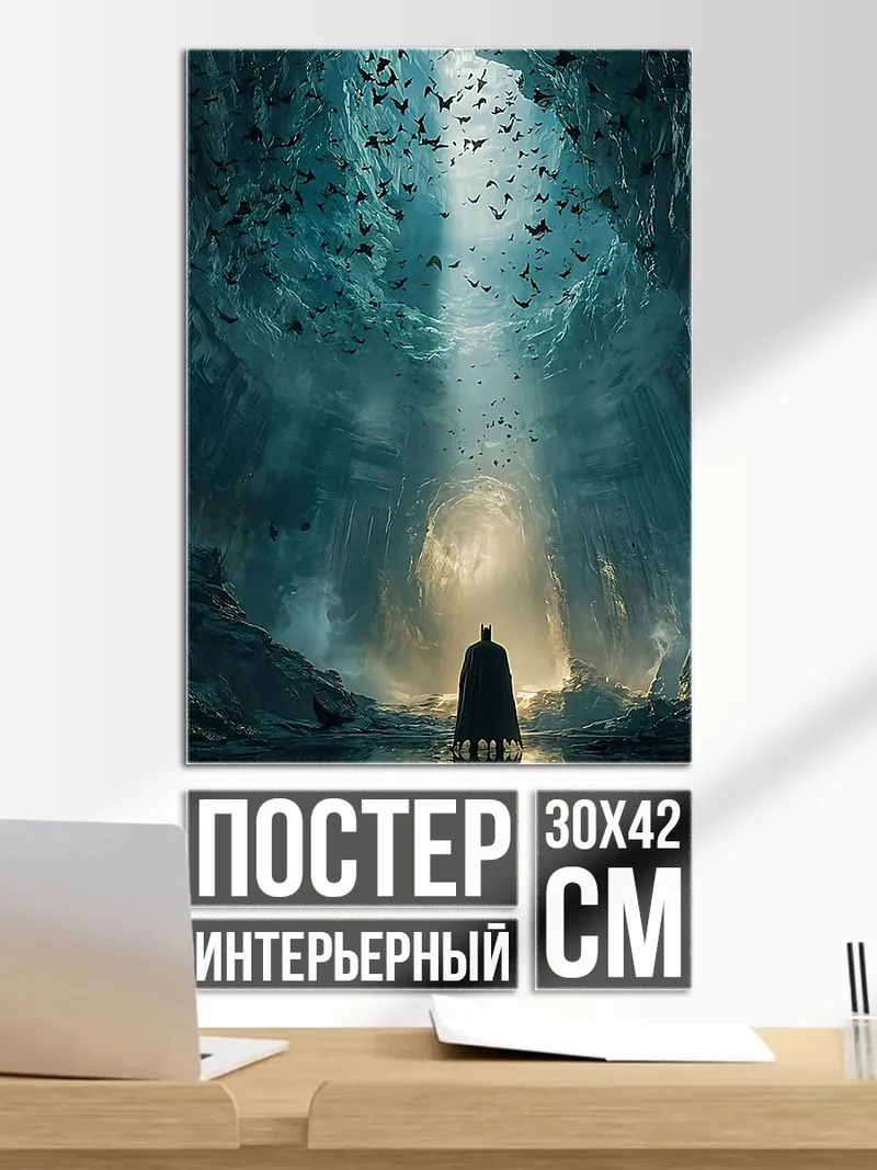 Постер Одинокий путник в пещере