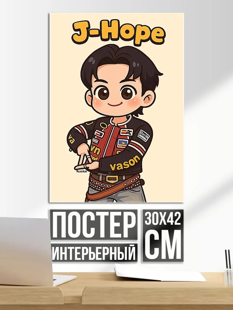 Постер Джей Хоуп чиби