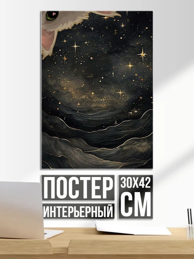 Постер Кот в космосе