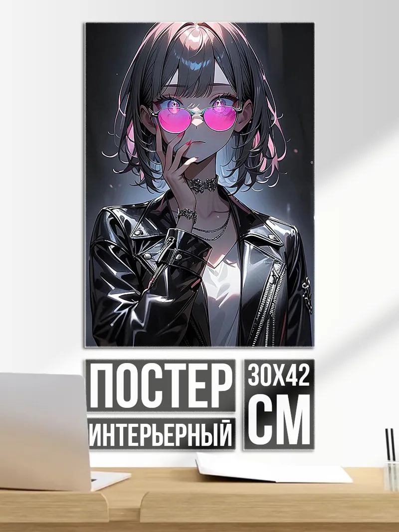 Постер Девушка в очках