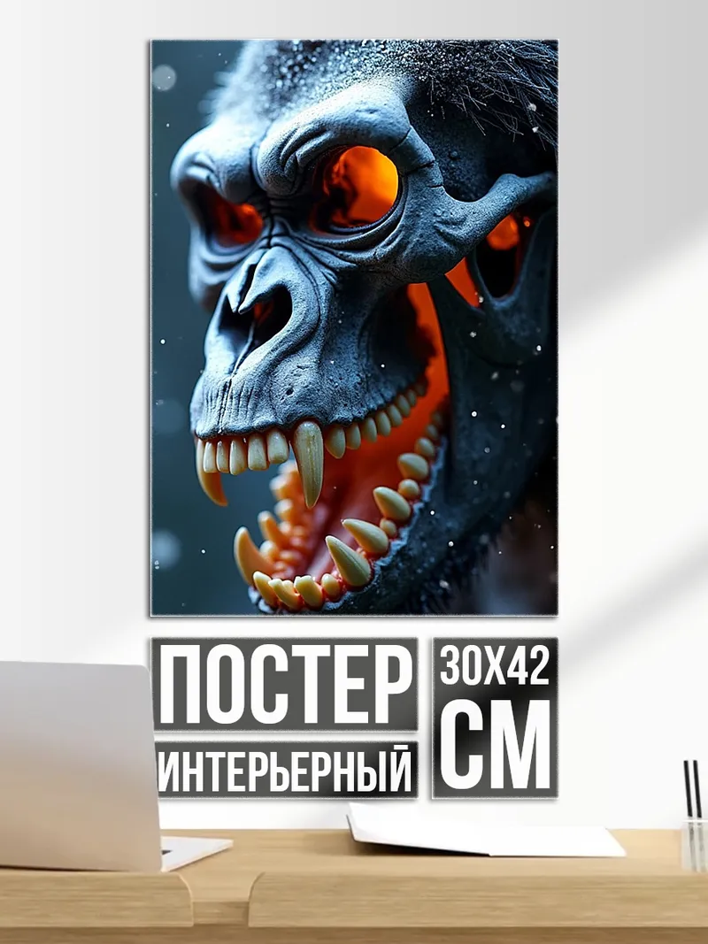 Постер Череп гориллы