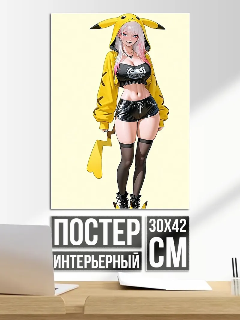 Постер Девушка Пикачу аниме