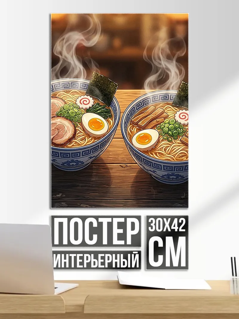 Постер Две порции рамена