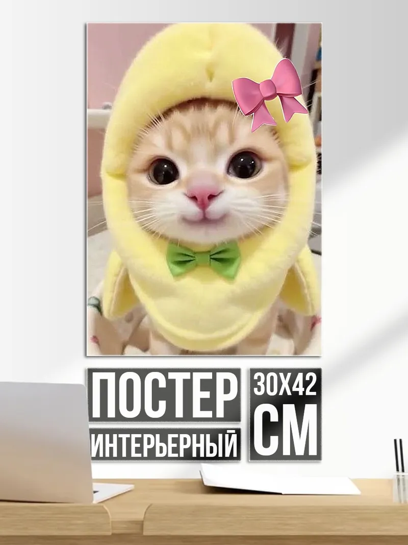 Постер Кот в банане