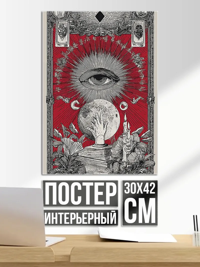 Постер Мистический глаз и луна