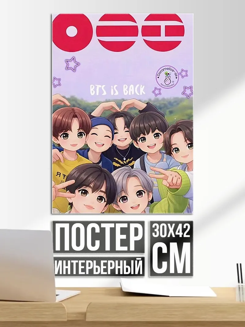 Постер Чиби BTS группа