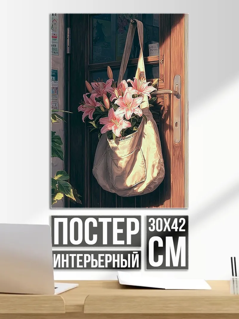 Постер Сумка с лилиями