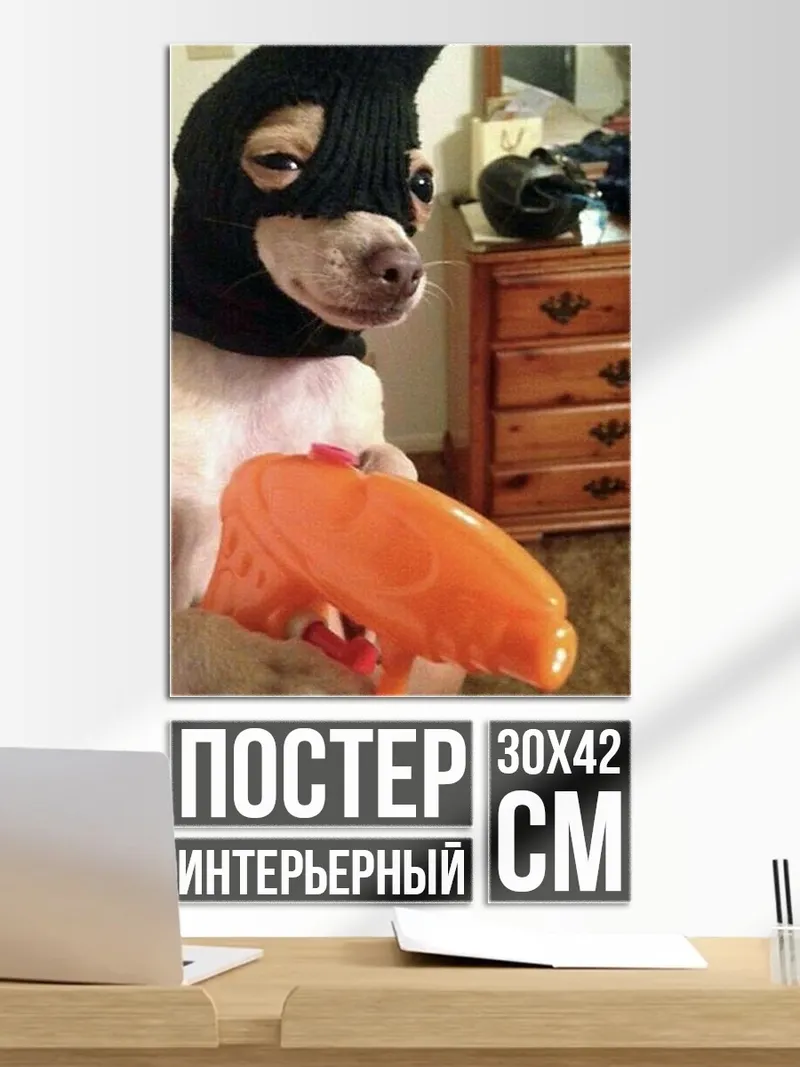 Постер Собака в маске