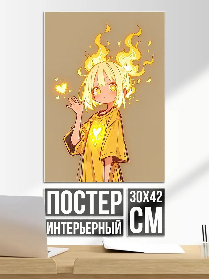 Постер Девочка с огненными волосами