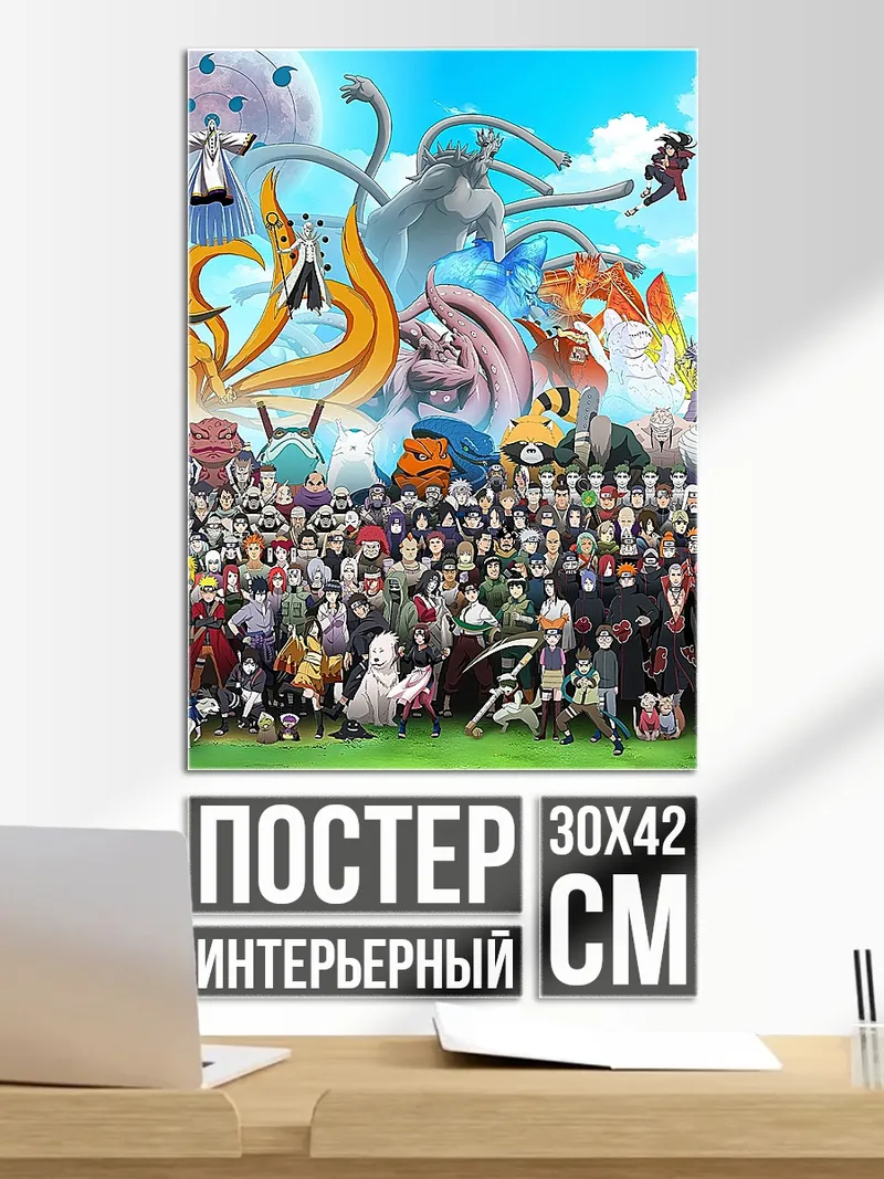 Постер Все персонажи Наруто