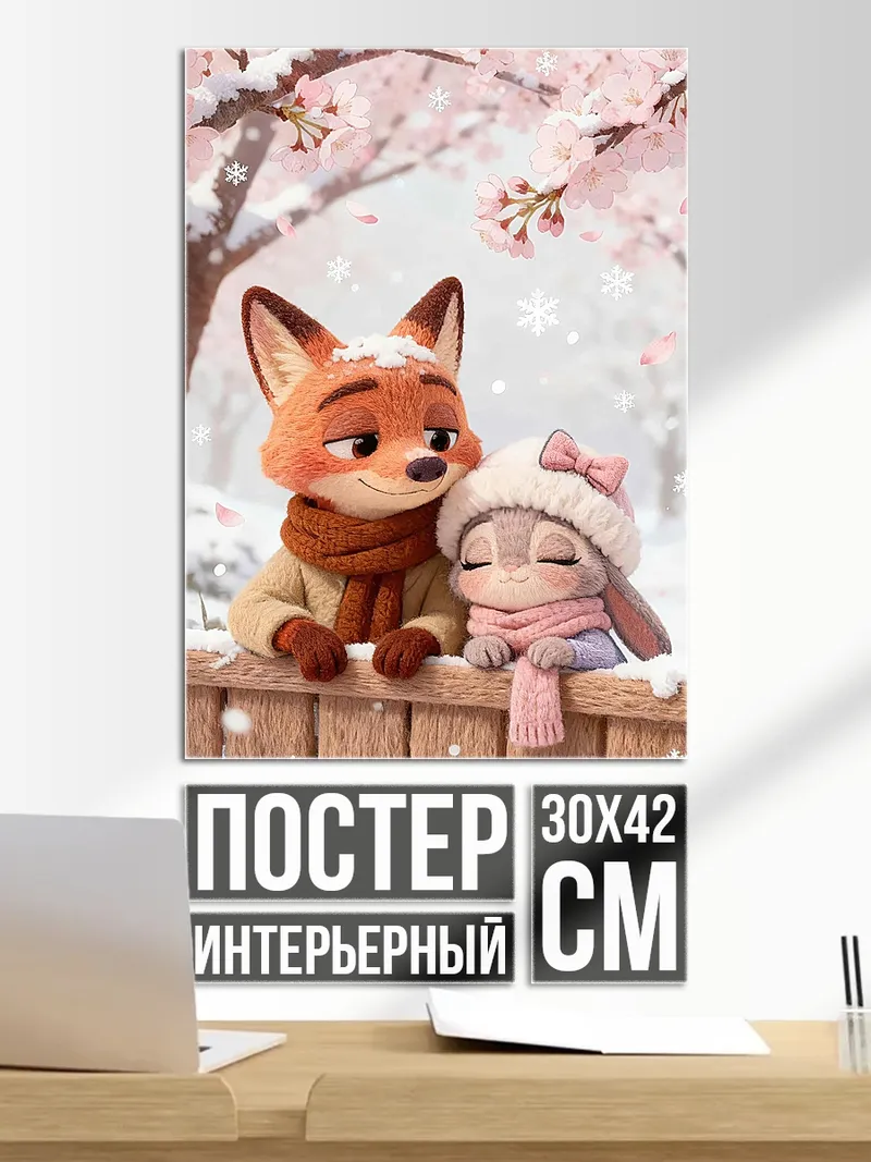 Постер Лис и зайка