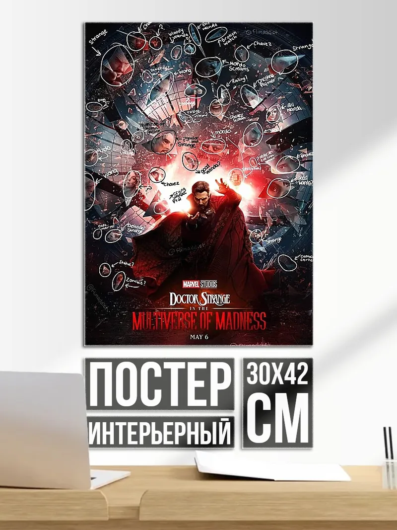 Постер Доктор Стрэндж мультивселенная