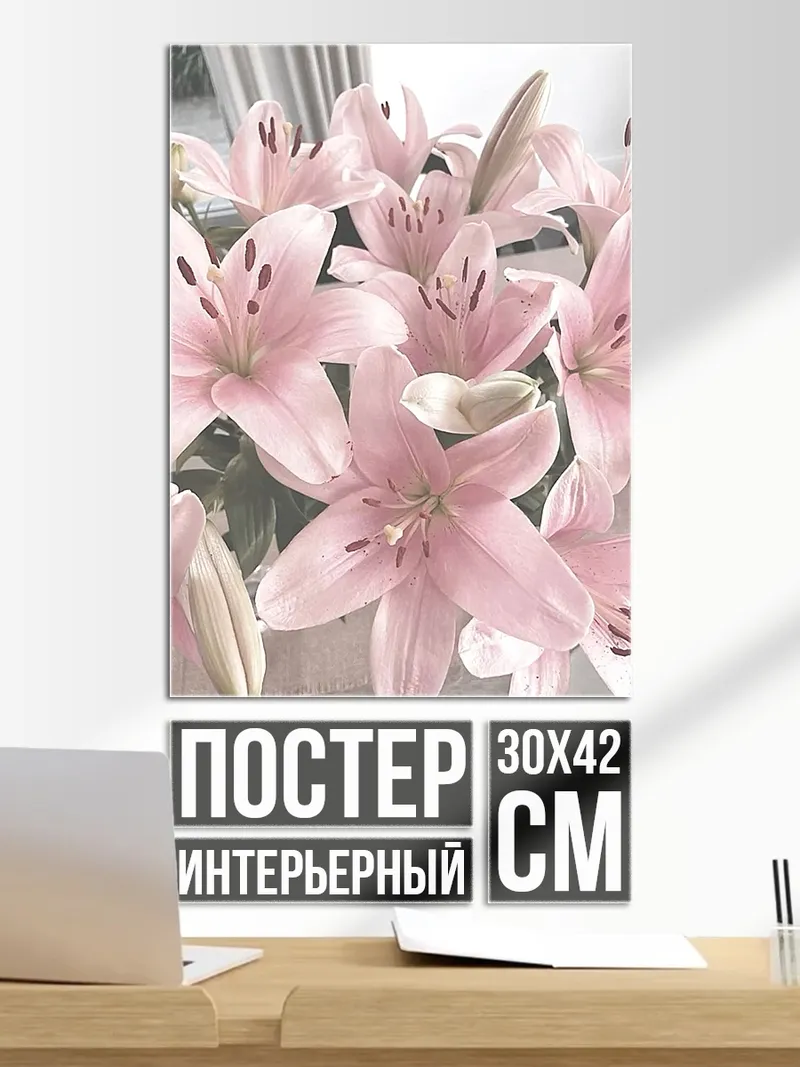 Постер Розовые лилии