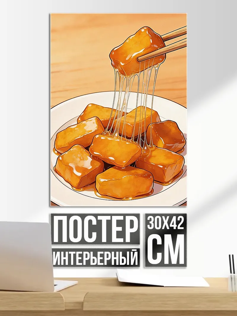 Постер Сладкие золотые палочки